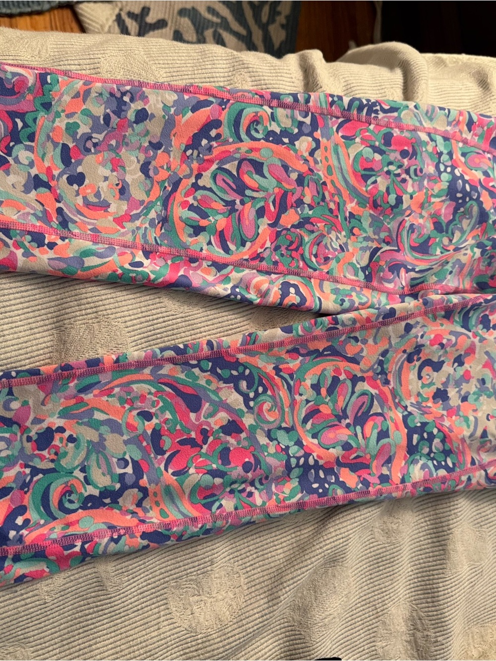Lilly Pulitzer Luxletic Pink Multi Swirl Print Leggings